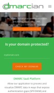 How dmarcian.com looks like on a mobile device such as an iPhone.