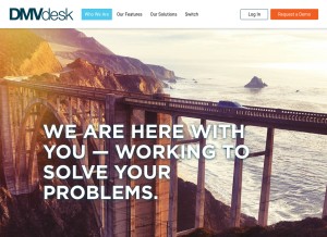 How dmvdesk.com looks like on a tablet such as an iPad.