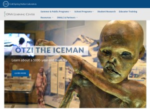 How dnalc.org looks like on a tablet such as an iPad.