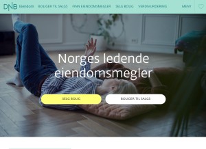 How dnbeiendom.no looks like on a tablet such as an iPad.
