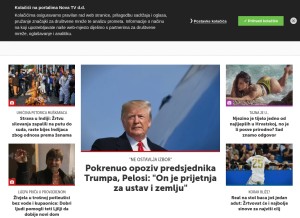 How dnevnik.hr looks like on a tablet such as an iPad.