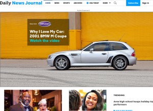 How dnj.com looks like on a tablet such as an iPad.