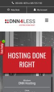 How dnn4less.com looks like on a mobile device such as an iPhone.