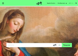 How dns.pt looks like on a tablet such as an iPad.