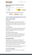 How dnsomatic.com looks like on a mobile device such as an iPhone.