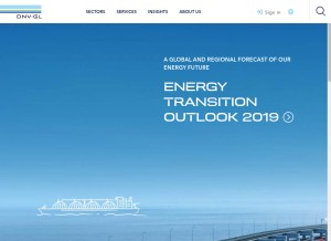 How dnv.com looks like on a tablet such as an iPad.