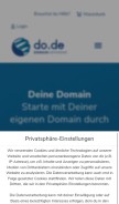 How do.de looks like on a mobile device such as an iPhone.