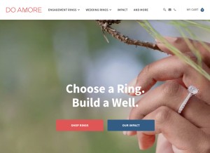 How doamore.com looks like on a tablet such as an iPad.