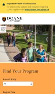 How doane.edu looks like on a mobile device such as an iPhone.