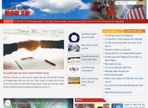 How doanhnghiepvadautu.vn looks like on a tablet such as an iPad.