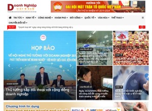 How doanhnghiepvn.vn looks like on a tablet such as an iPad.