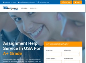 How doassignmenthelp.com looks like on a tablet such as an iPad.