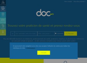 How doc.fr looks like on a tablet such as an iPad.