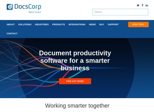How docscorp.com looks like on a tablet such as an iPad.