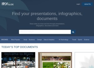 How docslide.net looks like on a tablet such as an iPad.