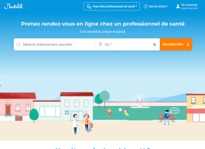 How doctolib.fr looks like on a tablet such as an iPad.