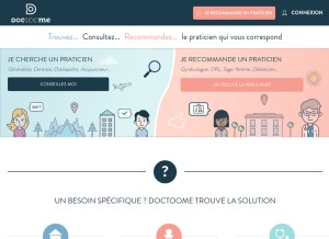 How doctoome.com looks like on a tablet such as an iPad.
