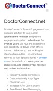 How doctorconnect.net looks like on a mobile device such as an iPhone.