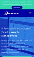 How docupace.com looks like on a mobile device such as an iPhone.