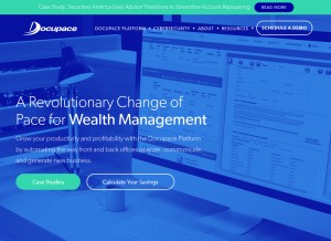 How docupace.com looks like on a tablet such as an iPad.