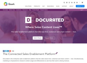 How docurated.com looks like on a tablet such as an iPad.