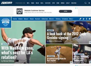 How dodgersway.com looks like on a tablet such as an iPad.