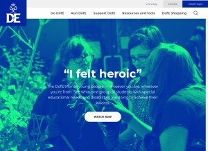 How dofe.org looks like on a tablet such as an iPad.