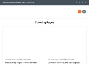 How dog-coloring-pages.com looks like on a tablet such as an iPad.