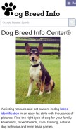 How dogbreedinfo.com looks like on a mobile device such as an iPhone.