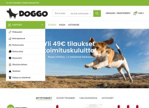 How doggo.fi looks like on a tablet such as an iPad.