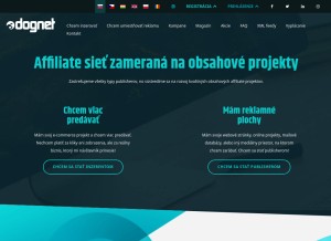How dognet.sk looks like on a tablet such as an iPad.