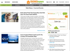 How dogonews.com looks like on a tablet such as an iPad.