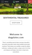 How dogplates.com looks like on a mobile device such as an iPhone.