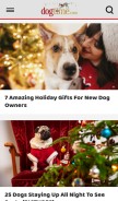 How dogtime.com looks like on a mobile device such as an iPhone.