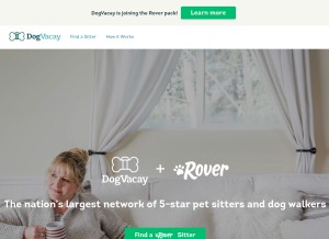 How dogvacay.com looks like on a tablet such as an iPad.