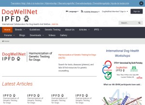 How dogwellnet.com looks like on a tablet such as an iPad.