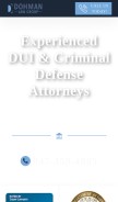 How dohmanlaw.com looks like on a mobile device such as an iPhone.