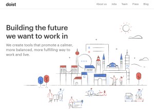 How doist.com looks like on a tablet such as an iPad.
