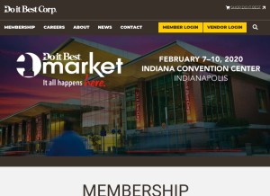 How doitbestcorp.com looks like on a tablet such as an iPad.