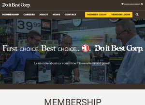 How doitbestonline.com looks like on a tablet such as an iPad.