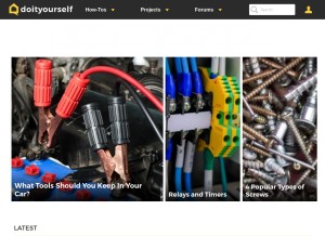 How doityourself.com looks like on a tablet such as an iPad.