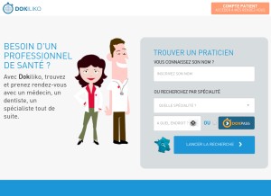 How dokiliko.com looks like on a tablet such as an iPad.