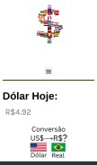 How dolardehoje.com looks like on a mobile device such as an iPhone.