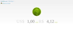 How dolarhoje.com looks like on a tablet such as an iPad.