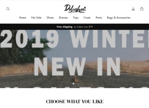 How dolceshoes.com looks like on a tablet such as an iPad.