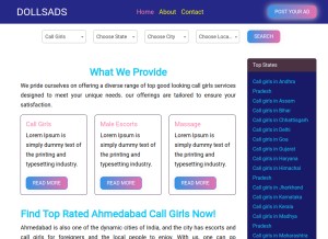 How dollsads.com looks like on a tablet such as an iPad.