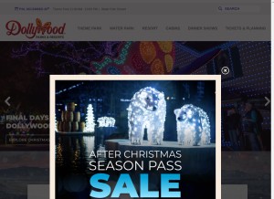 How dollywood.com looks like on a tablet such as an iPad.