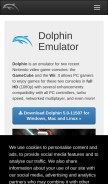 How dolphin-emu.org looks like on a mobile device such as an iPhone.