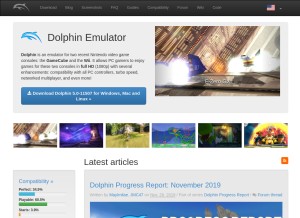 How dolphin-emu.org looks like on a tablet such as an iPad.