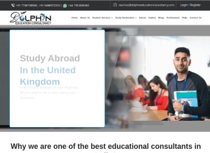 How dolphineducationconsultancy.com looks like on a tablet such as an iPad.